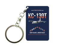 Thumbnail for KC-130T NP2000 design on navy blue designed key chain, double-side print