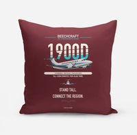 Thumbnail for Beechcraft 1900D design on dark red pillow