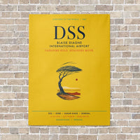Thumbnail for Blaise Diagne International Airport DSS vertical canvas print - no frame - yellow background
