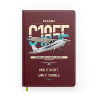 Thumbnail for Cessna A185F Skywagon design on dark red notebook
