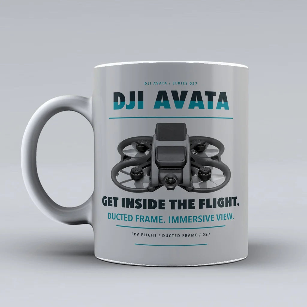 Avata Mug design on light gray dji