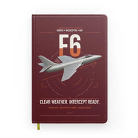 Thumbnail for Hawker Hunter F6 design on dark red notebook