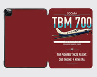 Thumbnail for Socata TBM 700 design on dark red ipad tablet case
