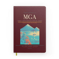 Thumbnail for Augusto C. Sandino International Airport (MGA) design on dark red notebook