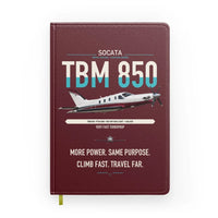 Thumbnail for Socata TBM 850 design on dark red notebook