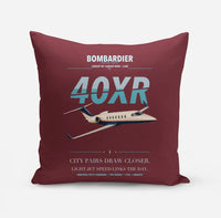 Thumbnail for Bombardier Learjet 40XR design on dark red pillow
