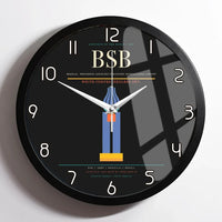 Thumbnail for Brasilia - Presidente Juscelino Kubitschek International Airport BSB Wall-Clock Framed - Black