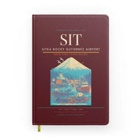 Thumbnail for Sitka Rocky Gutierrez Airport (SIT) design on dark red notebook