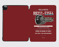 Thumbnail for RB211-535E4 design on dark red ipad tablet case