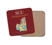 Thumbnail for Antonio Maceo Airport (SCU) design on dark red 1 piece coaster
