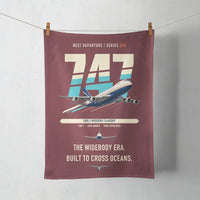 Thumbnail for Boeing 747-200B design on dark red towel