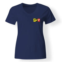 Thumbnail for Flat Colourful 787 Designed V-Neck T-Shirts - view 12
