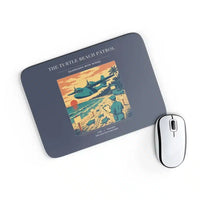 Thumbnail for VINTAGE G4443 - The Turtle Beach Patrol - Designed Mouse Pads design on navyblue rectangle