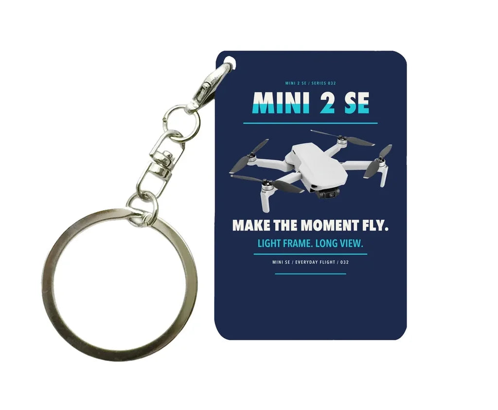 DJI Mini 2 SE Key Chain design on navy blue key chain