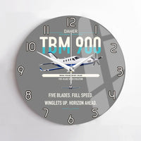 Thumbnail for Daher TBM 900 design on gray no frame wall clock