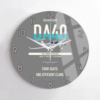 Thumbnail for Diamond DA40 design on gray no frame wall clock