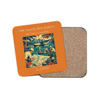 Thumbnail for The Island Hop Survey - Designed Coasters design on orange 1-piece