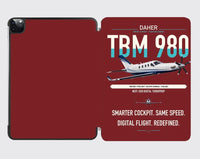 Thumbnail for Daher TBM 980 design on dark red ipad tablet case