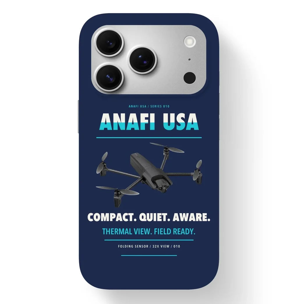 Parrot ANAFI USA Case design on navy blue iphone case