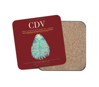 Thumbnail for Merle K. (Mudhole) Smith Airport (CDV) design on dark red 1 piece coaster