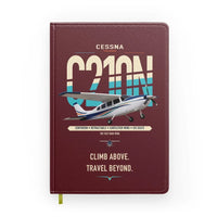 Thumbnail for Cessna T210N Centurion design on dark red notebook