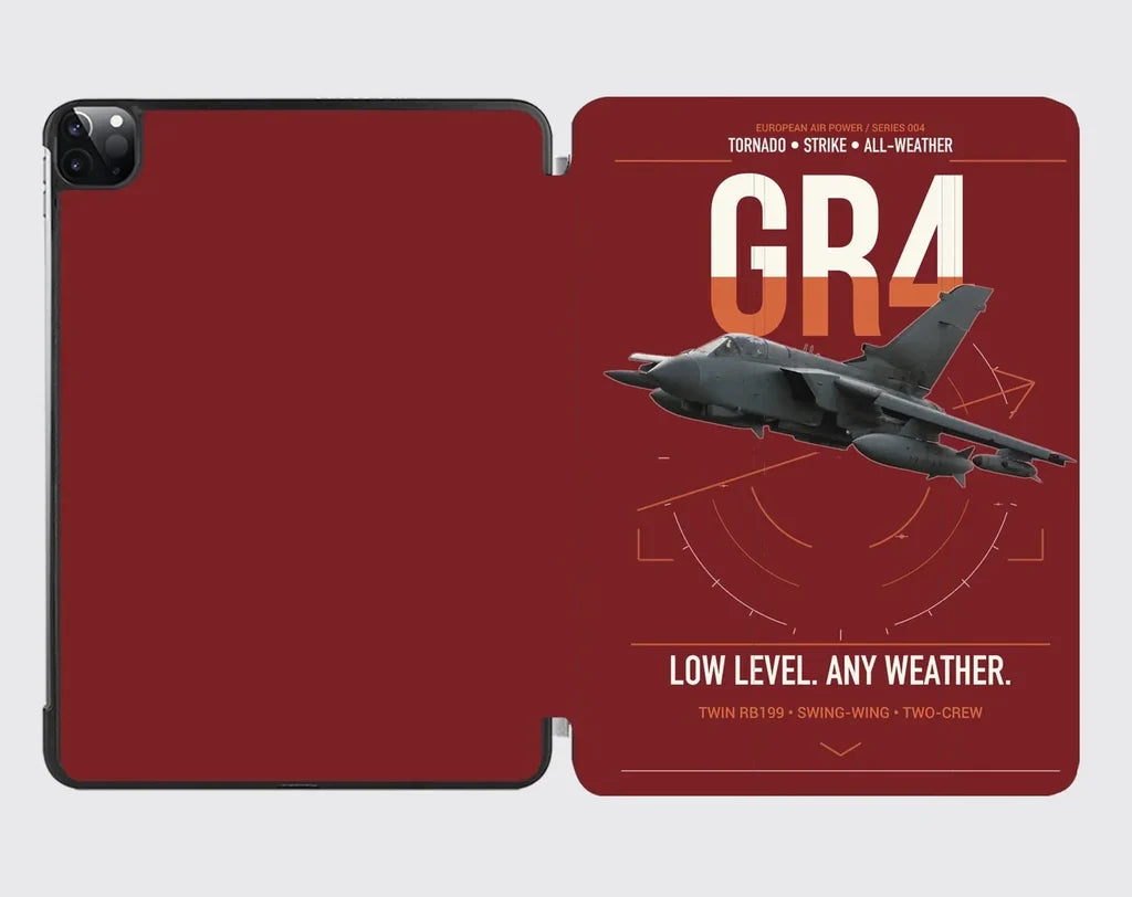 Panavia Tornado GR4 design on dark red ipad tablet case