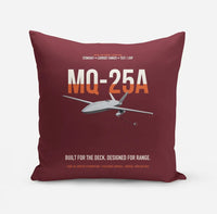 Thumbnail for MQ-25A STINGRAY design on dark red pillow
