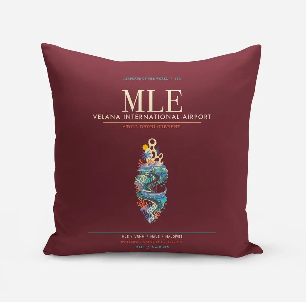 Velana International Airport Male MLE - Atoll Dhoni Current - Dark Red