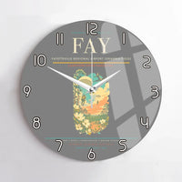 Thumbnail for Fayetteville Regional Airport (Grannis Field) (FAY) design on gray no frame wall clock