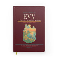 Thumbnail for Evansville Regional Airport (EVV) design on dark red notebook