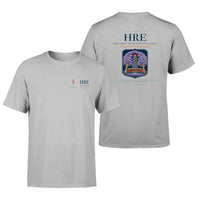 Thumbnail for Robert Gabriel Mugabe International Airport (HRE) design printed on light gray double-side t-shirt