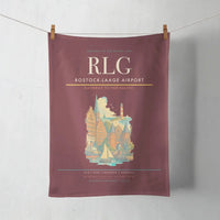 Thumbnail for Rostock-Laage Airport (RLG) design on dark red towel