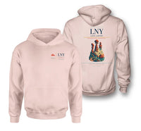 Thumbnail for Lanai Airport (LNY) design on pink double-side hoodie