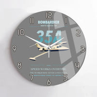 Thumbnail for Bombardier Learjet 35A design on gray no frame wall clock