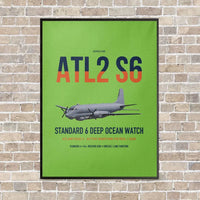 Thumbnail for Atlantique 2 Standard 6 vertical canvas print - framed - light green background
