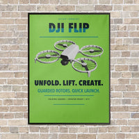 Thumbnail for DJI Flip vertical canvas print - framed - light green background
