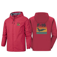 Thumbnail for Retro Fighter Jet F16 Designed Rain Jackets & Windbreakers - view 12