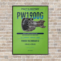 Thumbnail for PW1900G vertical canvas print - framed - light green background