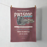 Thumbnail for PW1500G design on dark red towel