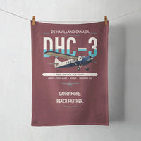 Thumbnail for DHC-3 Otter design on dark red towel