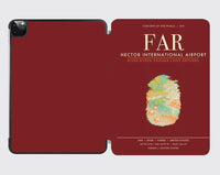 Thumbnail for Hector International Airport (FAR) design on dark red ipad tablet case