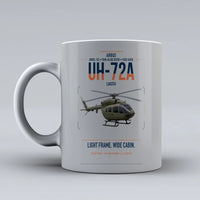 Thumbnail for Airbus UH-72A Lakota design on light gray ceramic mug, double-side print