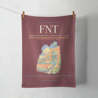 Thumbnail for Bishop International Airport (FNT) design on dark red towel