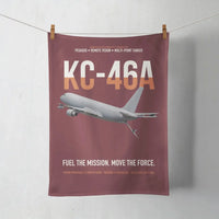 Thumbnail for KC-46A PEGASUS design on dark red towel
