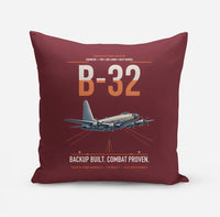 Thumbnail for B-32 Dominator design on dark red pillow