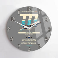 Thumbnail for Boeing 777-200LR design on gray no frame wall clock