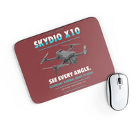Thumbnail for Skydio X10 design on dark red rectangle mouse pad