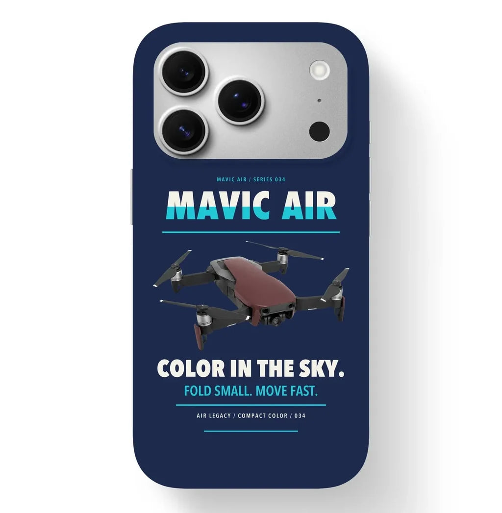 DJI Mavic Air Case design on navy blue iphone case