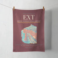 Thumbnail for Exeter International Airport (EXT) design on dark red towel