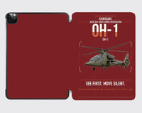Thumbnail for Kawasaki OH-1 design on dark red ipad tablet case
